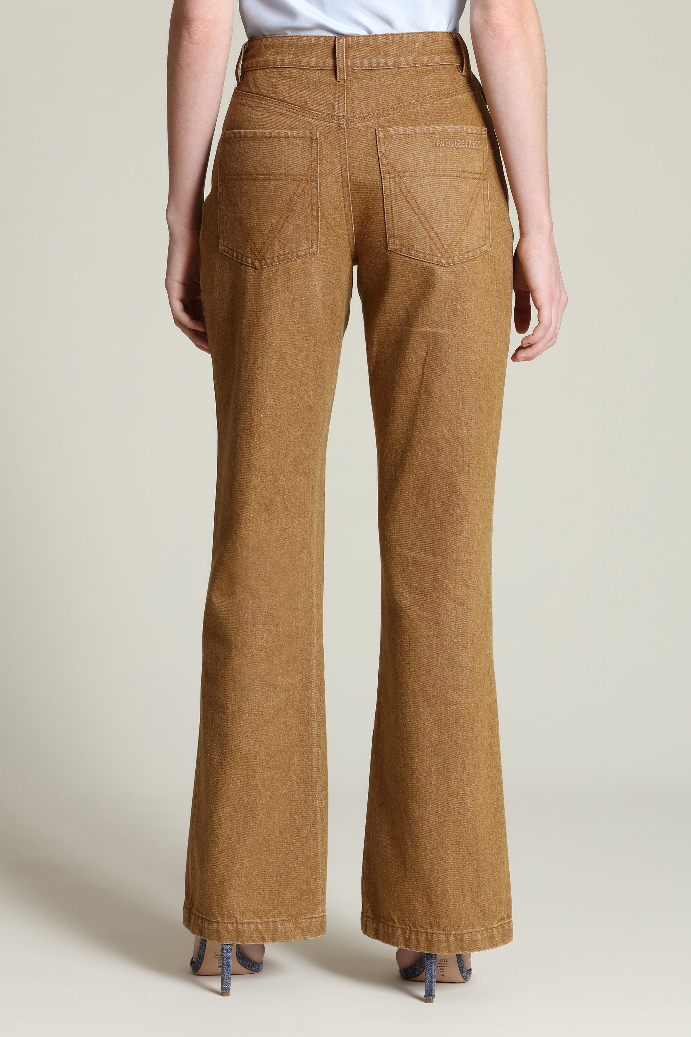 Patch Pocket Flare Jeans - Image 5