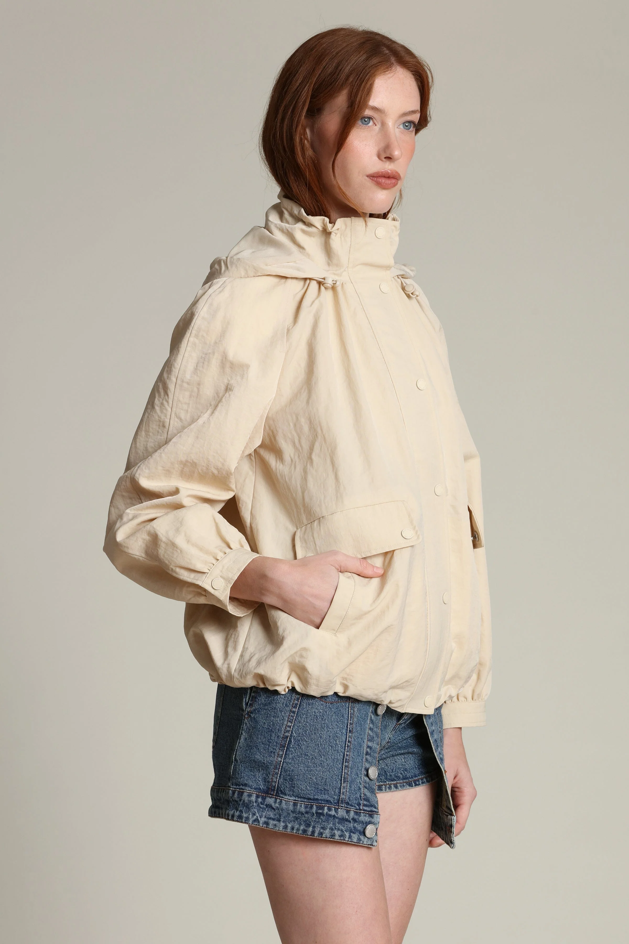 Nylon Balloon Sleeve Windbreaker - Image 5