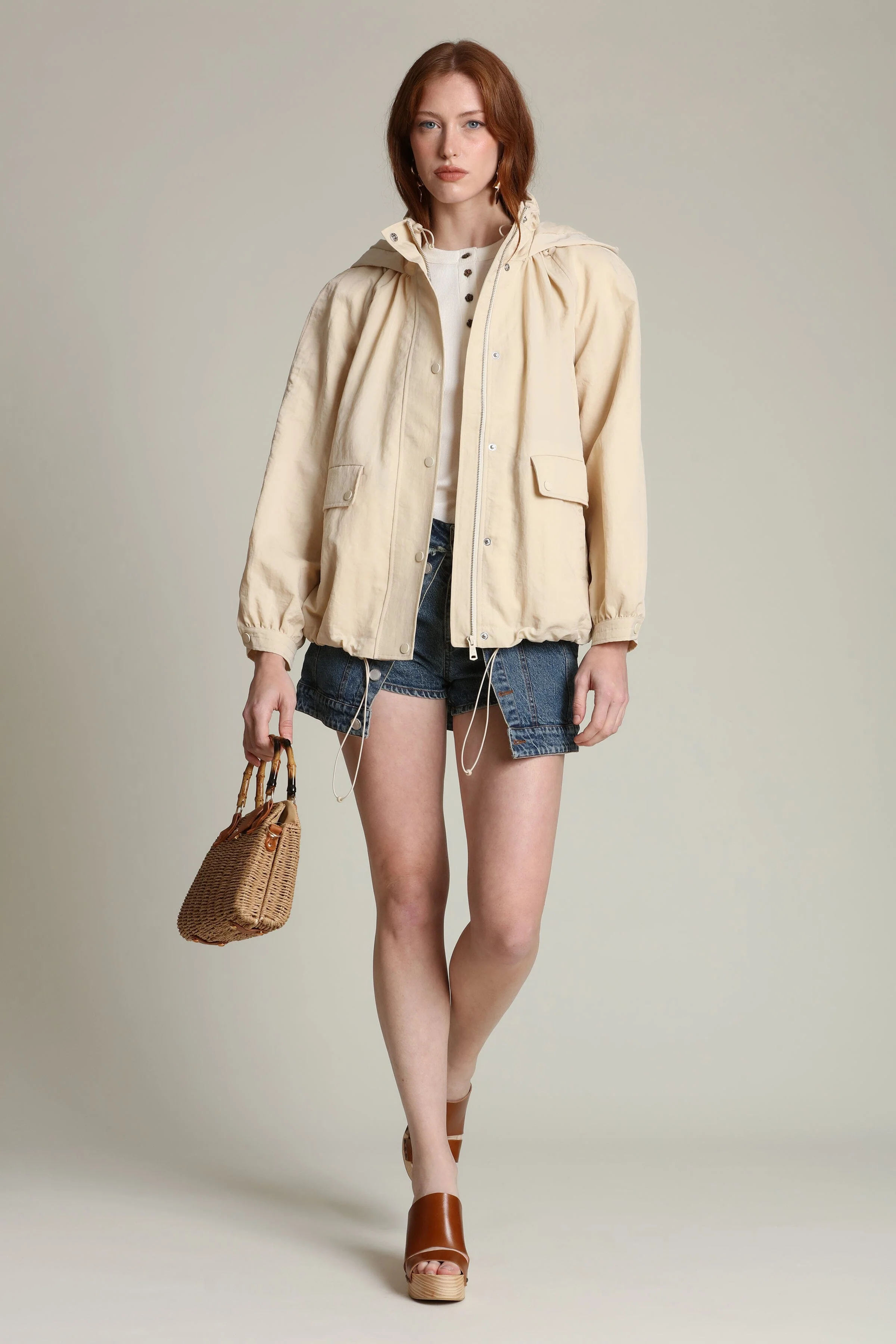 Nylon Balloon Sleeve Windbreaker - Image 8