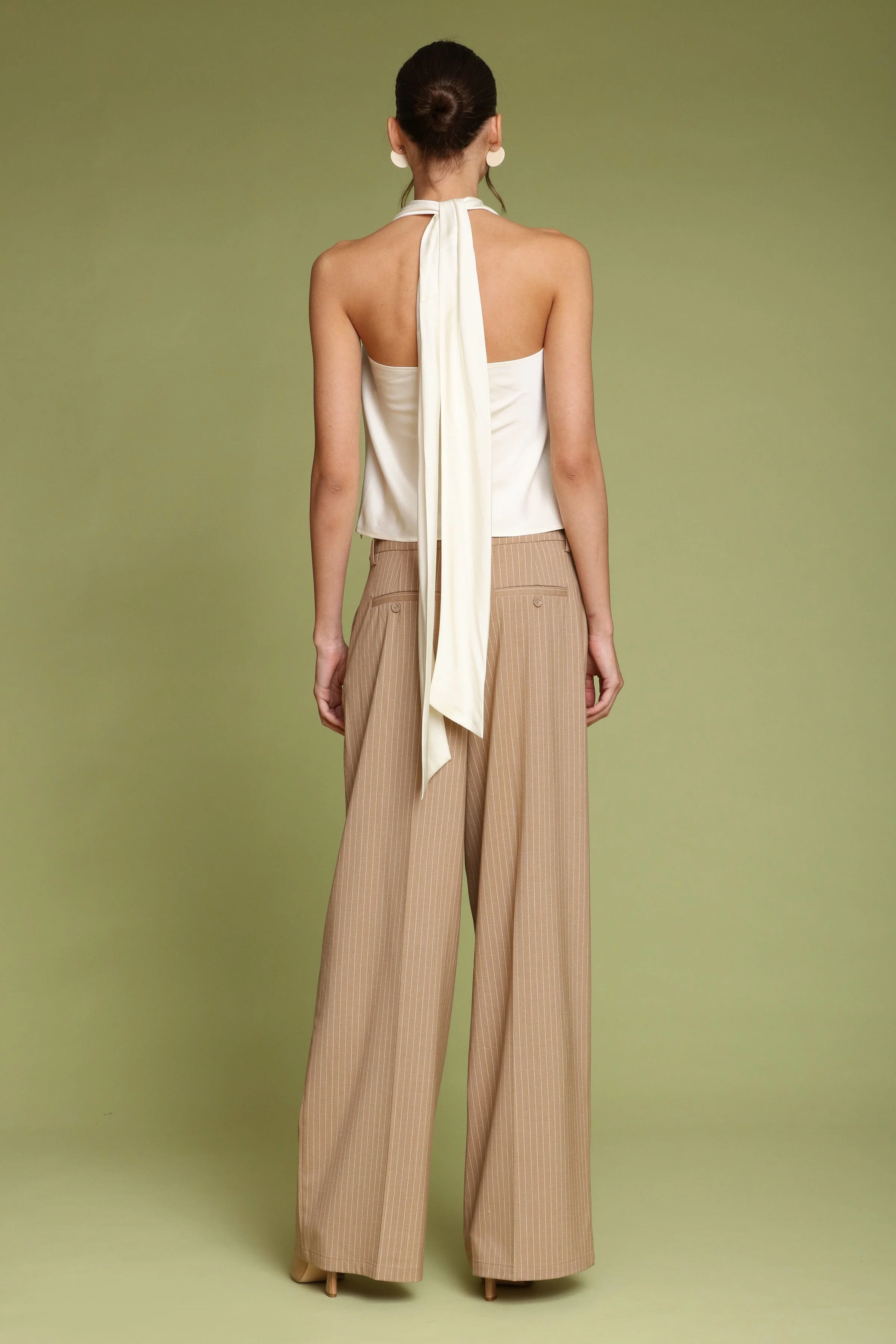 Satin Scarf Tie Halter Top - Image 8